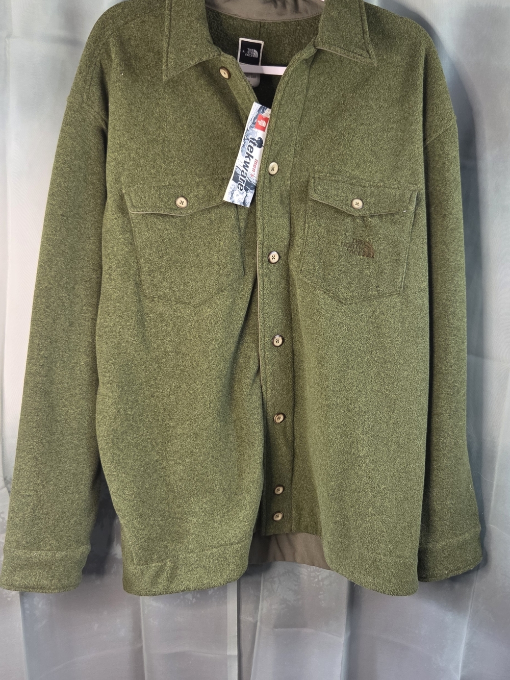 NWT The North Face Olive Green Fleece Shirt Jacket